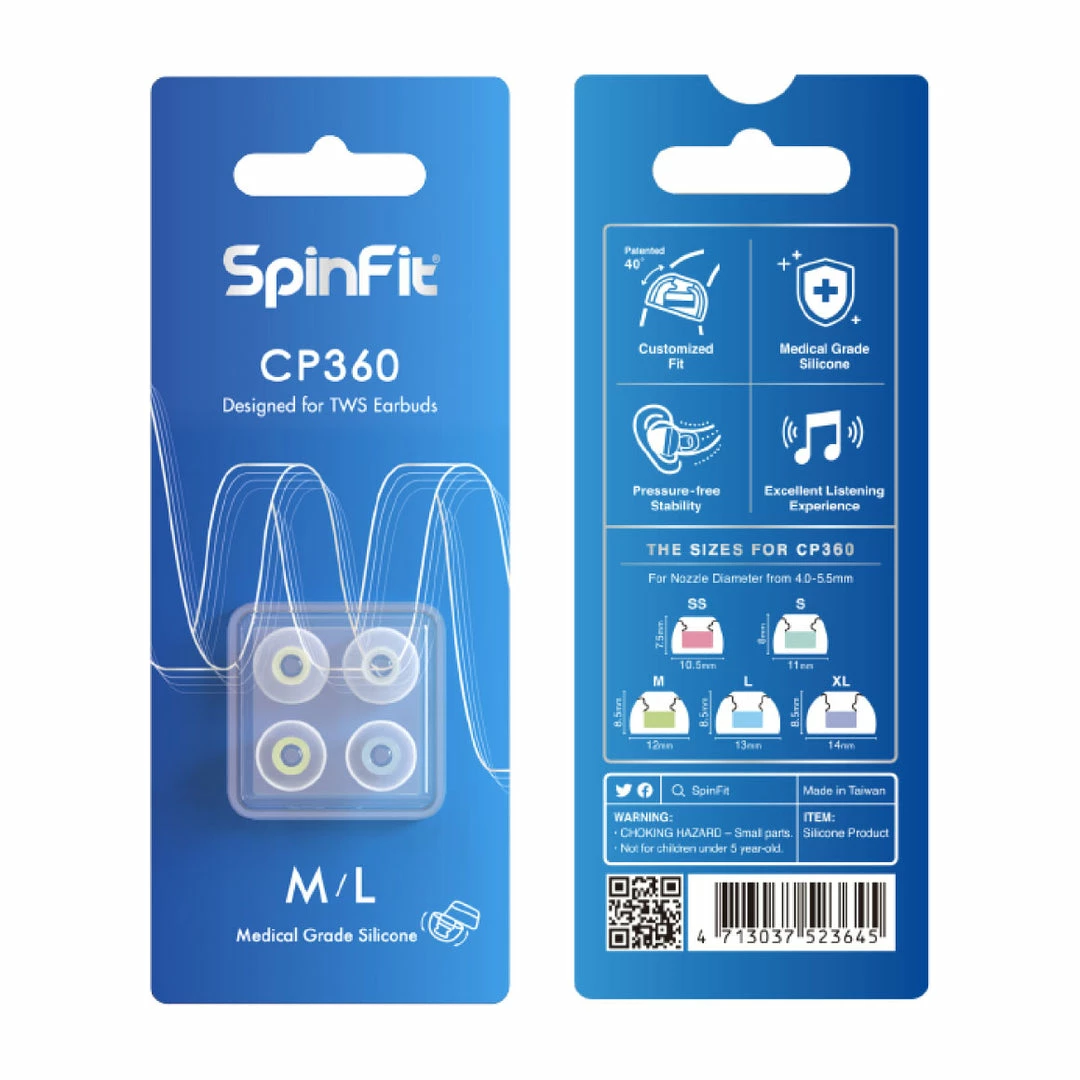 Discount 🎉 Eartips & Earpads SpinFit - CP360 ⌛ 34 Eartips & Earpads SpinFit - CP360
