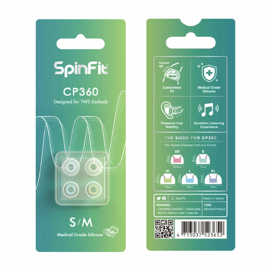 Discount 🎉 Eartips & Earpads SpinFit - CP360 ⌛ 20 Eartips & Earpads SpinFit - CP360