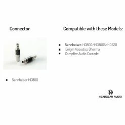 Outlet ✔️ Cables Headgear Audio - Litsa Silver Upgrade Cable For Sennheiser HD800 ❤️ 17 Cables Headgear Audio - Litsa Silver Upgrade Cable For Sennheiser HD800